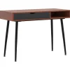 vidaXL Bureau d'ordinateur avec tiroir marron 110x50x75 cm