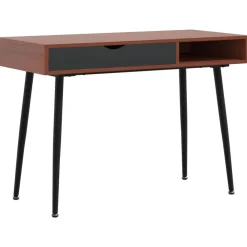 vidaXL Bureau d'ordinateur avec tiroir marron 110x50x75 cm