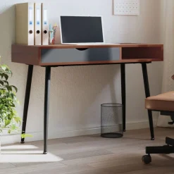 vidaXL Bureau d'ordinateur avec tiroir marron 110x50x75 cm