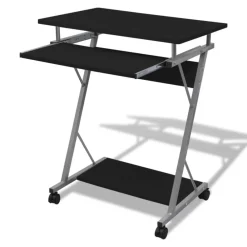 vidaXL Bureau d'ordinateur compact avec plateau à clavier