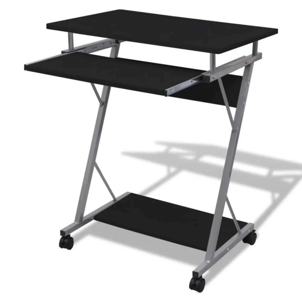 vidaXL Bureau d'ordinateur compact avec plateau à clavier