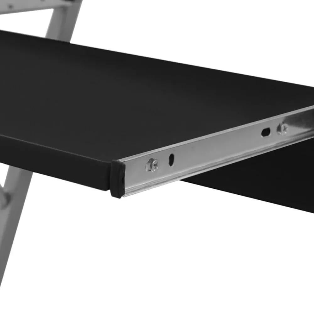 vidaXL Bureau d'ordinateur compact avec plateau à clavier