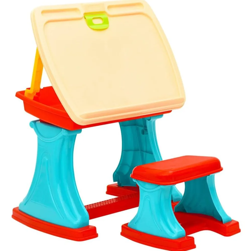 Jouets-vidaXL Bureau et chevalet d'apprentissage réglable pour enfants