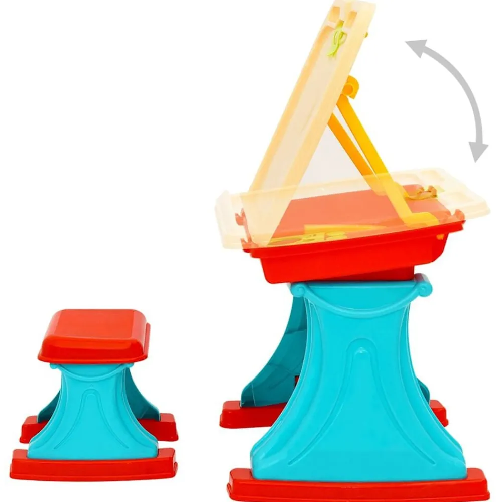 Jouets-vidaXL Bureau et chevalet d'apprentissage réglable pour enfants