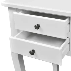 vidaXL Bureau français en bois avec pieds courbés et 5 tiroirs