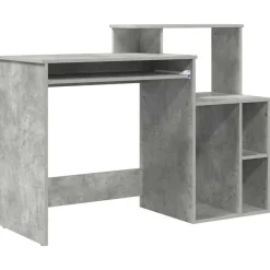 Meubles De Bureau-vidaXL Bureau 120,5 x 44 x 88,5 cm Bois d'ingénierie Gris béton