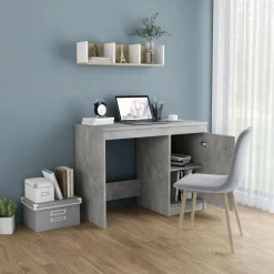 Meubles De Bureau-vidaXL Bureau 100x50x76 cm Bois d'ingénierie Gris béton
