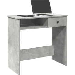 Meubles De Bureau-vidaXL Bureau 80x40x75 cm Aggloméré Gris béton