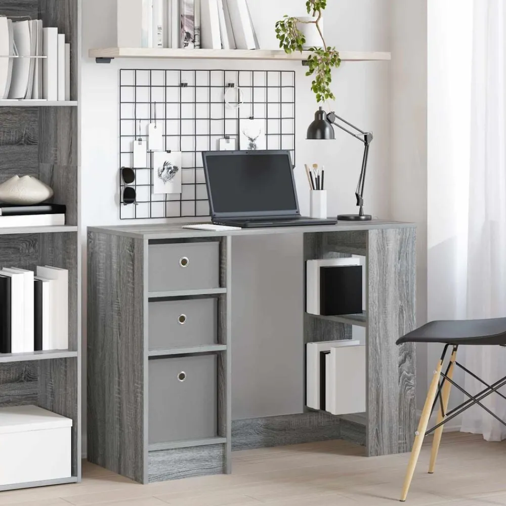 Meubles De Bureau-vidaXL Bureau Gris Sonoma 100 x 40 x 75 cm Bois d'ingénierie Sonoma gris