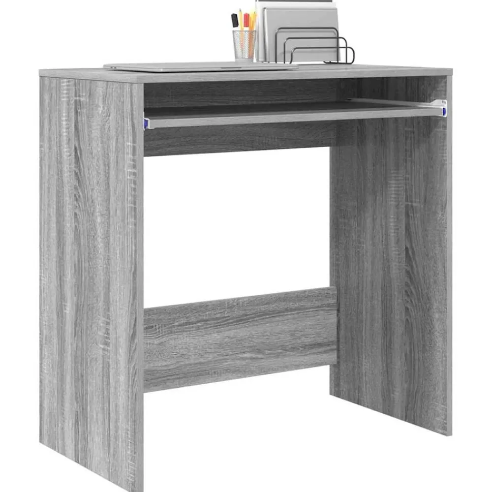 Meubles De Bureau-vidaXL Bureau Gris Sonoma 77,5 x 43 x 79 cm Bois d'ingénierie Sonoma gris