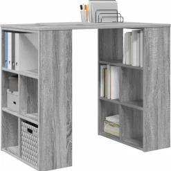 Meubles De Bureau-vidaXL Bureau Gris Sonoma 90 x 50 x 75 cm Bois d'ingénierie Sonoma gris