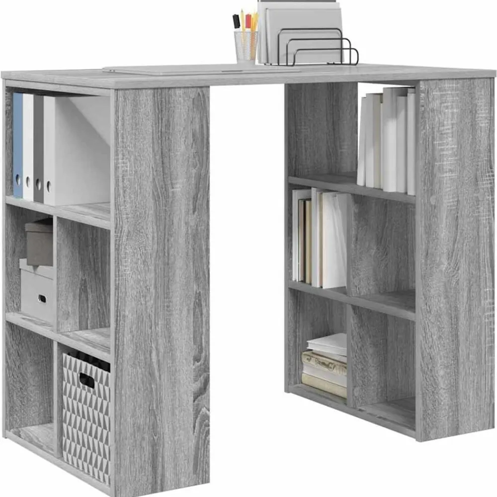 Meubles De Bureau-vidaXL Bureau Gris Sonoma 90 x 50 x 75 cm Bois d'ingénierie Sonoma gris