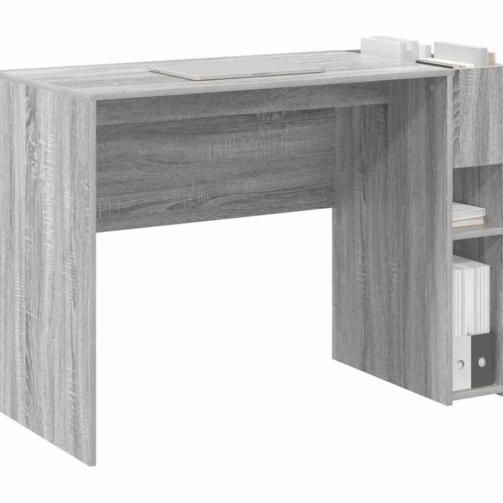 vidaXL Bureau Gris Sonoma 109 x 50 x 78 cm Bois d'ingénierie