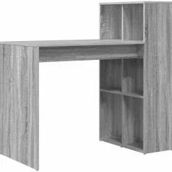 vidaXL Bureau Gris Sonoma 108 x 55 x 103.5 cm Bois d'ingénierie