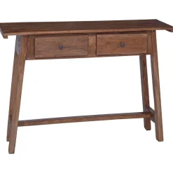 Tables-vidaXL Bureau Marron 110 x 30 x 79 cm Bois de Mahogany Massif