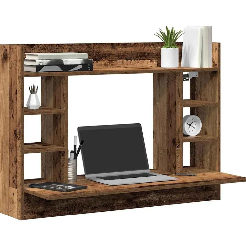 vidaXL Bureau mural Bois ancien 105 x 48 x 75 cm Bois d'ingénierie