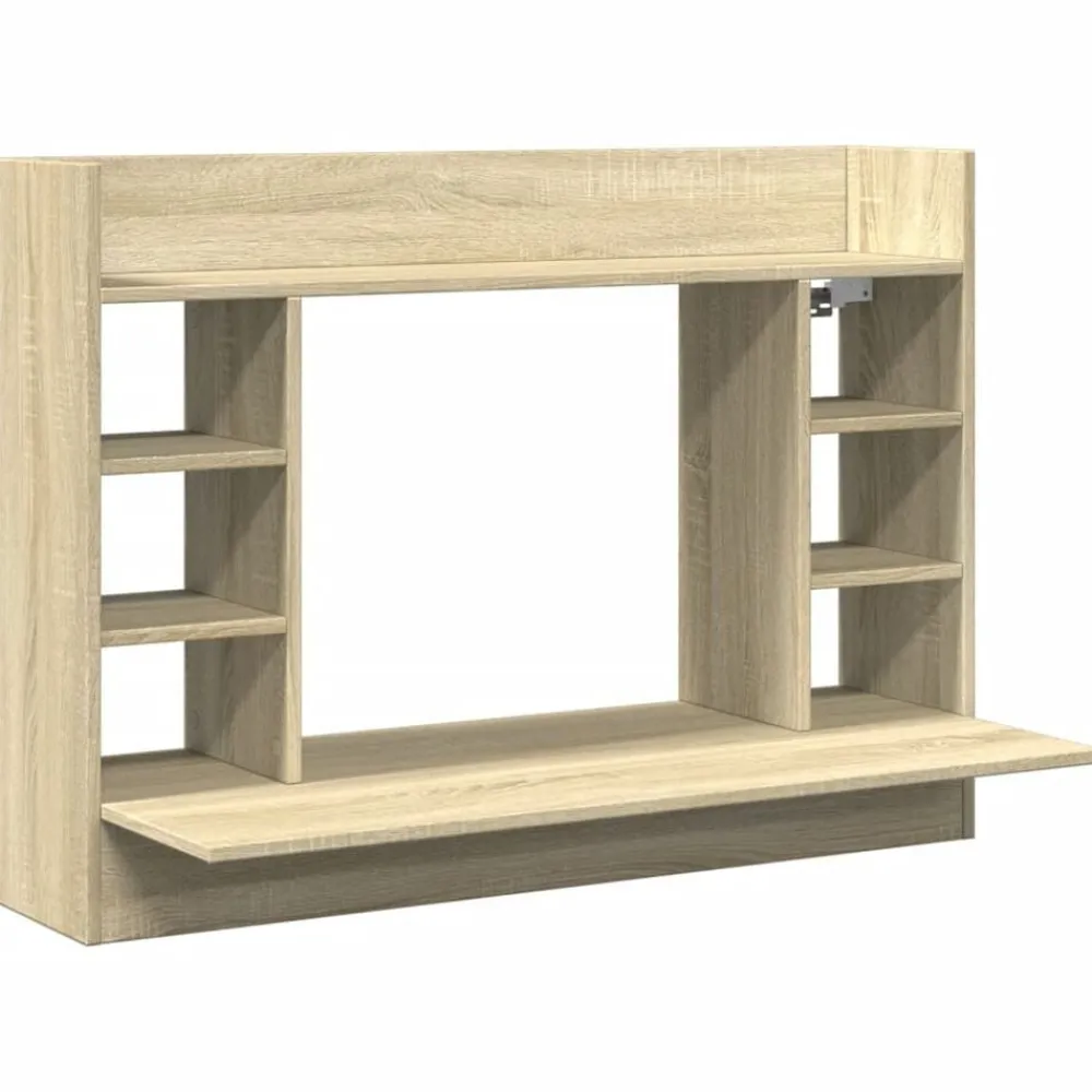 Meubles De Bureau-vidaXL Bureau mural chêne sonoma 105x48x75 cm bois d'ingénierie Chêne sonoma