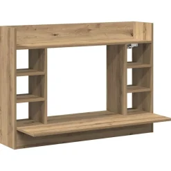 Meubles De Bureau-vidaXL Bureau mural chêne artisanal 105 x 48 x 75 cm Bois d'ingénierie Chêne noir