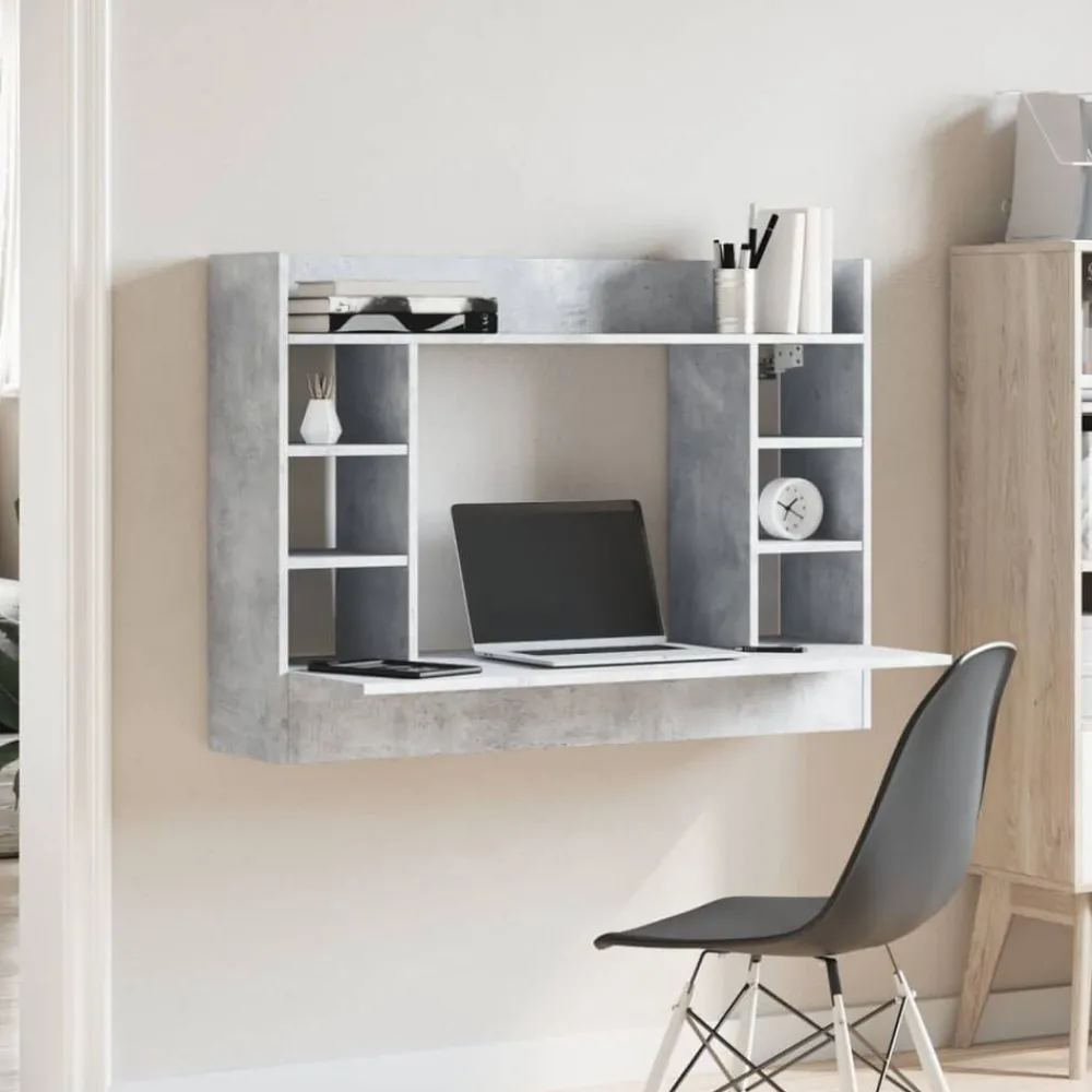 vidaXL Bureau mural 105x48x75 cm bois d'ingénierie