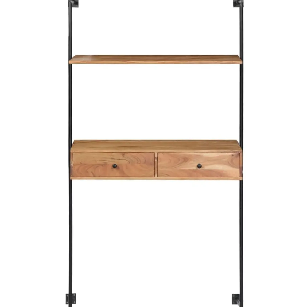 Étagères-vidaXL Bureau mural 90x40x170 cm Bois d'acacia solide