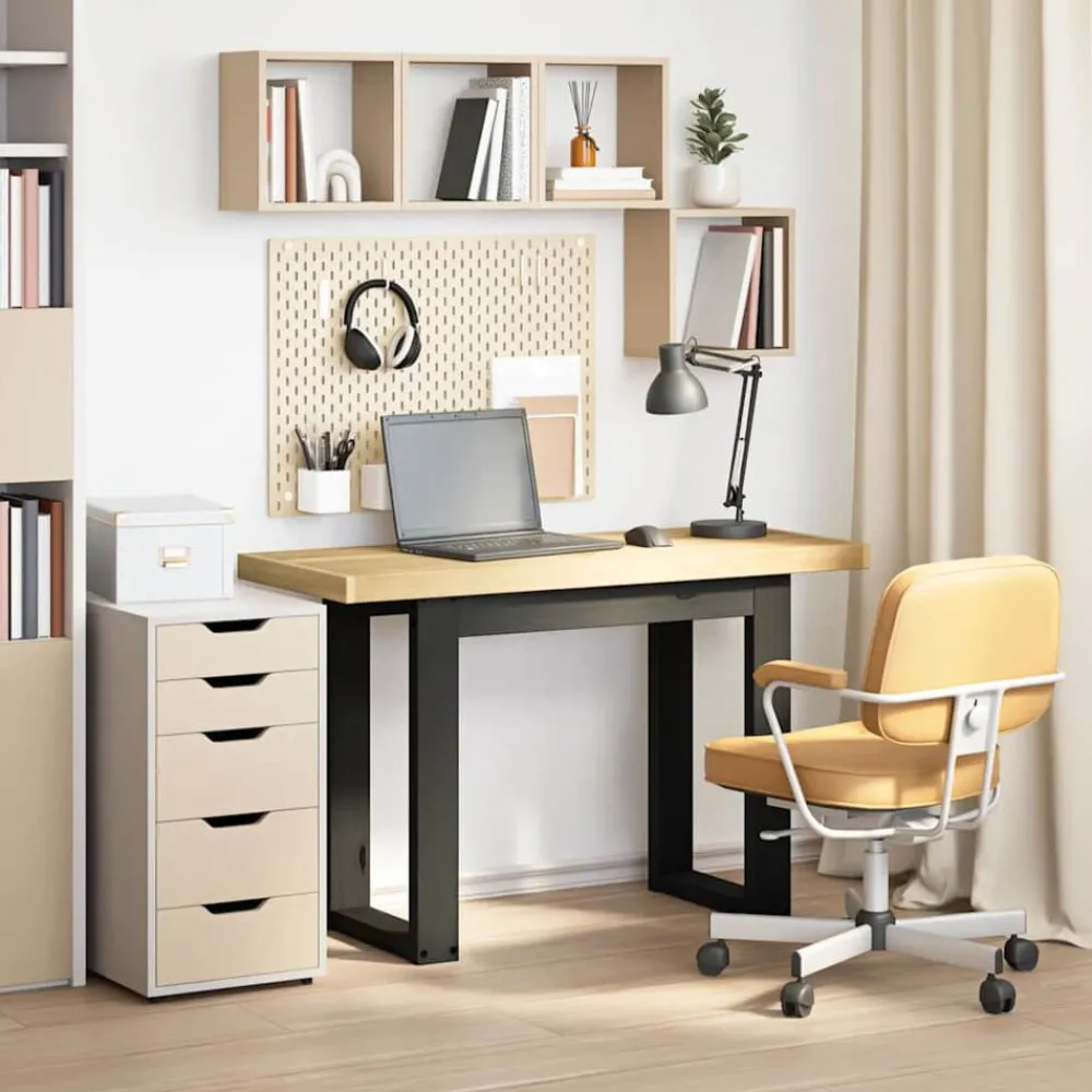 vidaXL Bureau NOAIN pieds en forme de U 120x50x75 cm bois massif pin