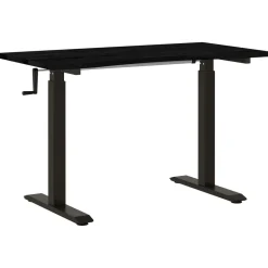 vidaXL Bureau Noir et Brun Foncé 120 x 60 cm Bois de chêne massif