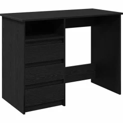 Meubles De Bureau-vidaXL Bureau 102x50x75 cm bois d'ingénierie Noir