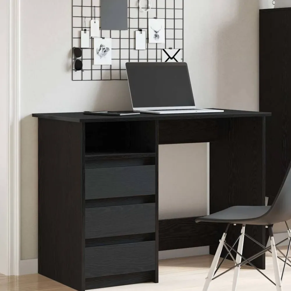Meubles De Bureau-vidaXL Bureau 102x50x75 cm bois d'ingénierie Noir