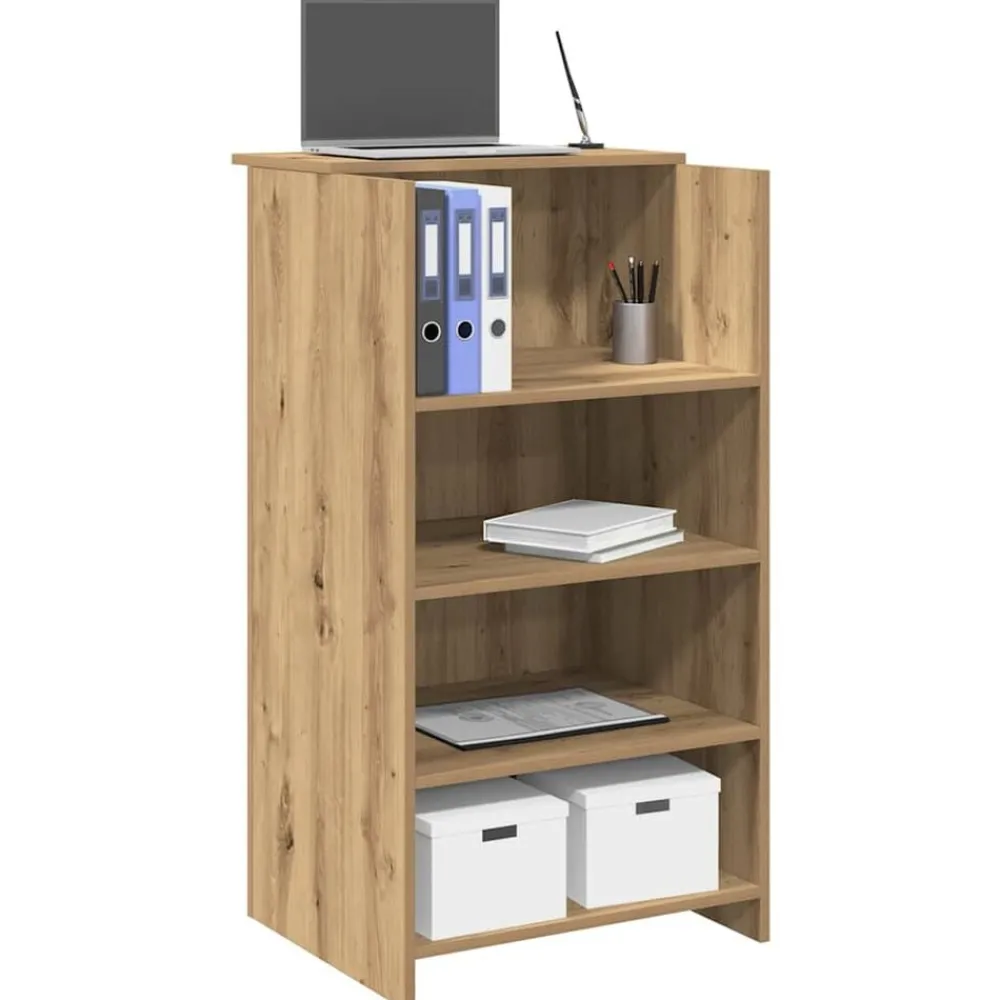 vidaXL Bureau réception chêne artisanal 55x50x103,5 cm bois ingénierie
