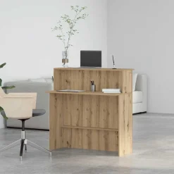 Meubles De Bureau-vidaXL Bureau réception chêne artisanal 100x50x103,5cm bois ingénierie ch&ecirc;ne artisanal