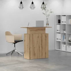 Meubles De Bureau-vidaXL Bureau réception chêne artisanal 100x40x104 cm bois ingénierie chêne artisanal