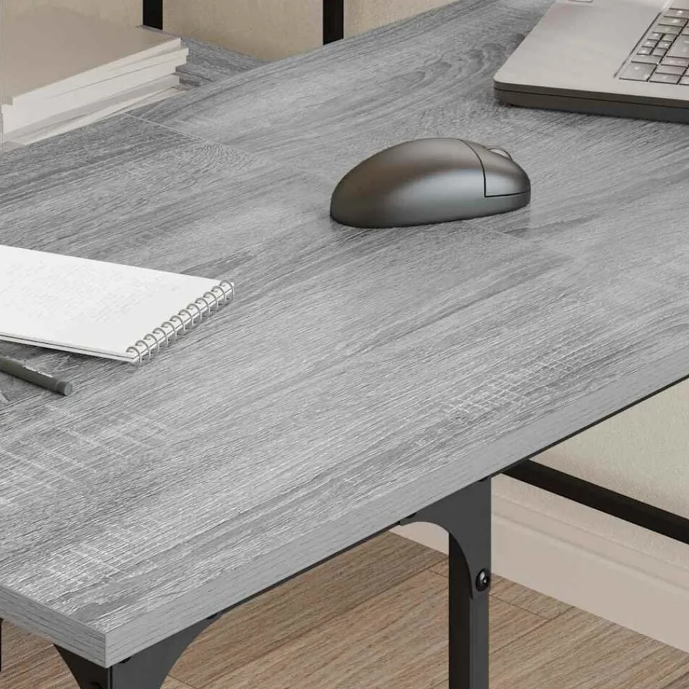 Meubles De Bureau-vidaXL Bureau 139x139x75 cm bois d'ingénierie Sonoma gris