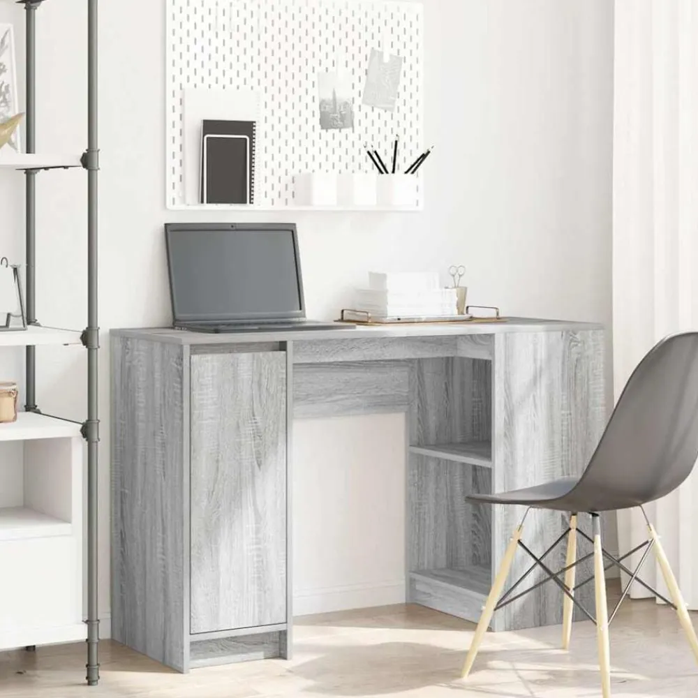 Meubles De Bureau-vidaXL Bureau 120x42x76 cm bois d'ingénierie Sonoma gris