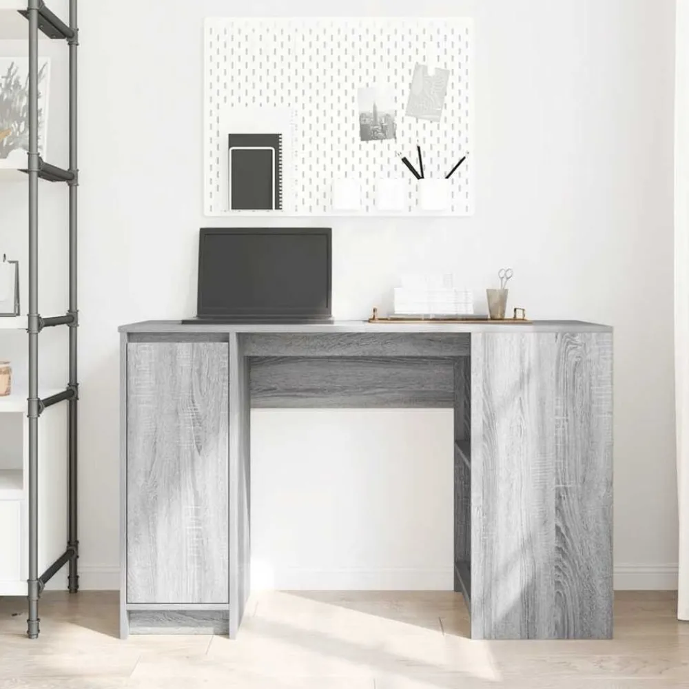 Meubles De Bureau-vidaXL Bureau 120x42x76 cm bois d'ingénierie Sonoma gris