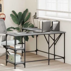 Meubles De Bureau-vidaXL Bureau 139x139x75 cm bois d'ingénierie Sonoma gris
