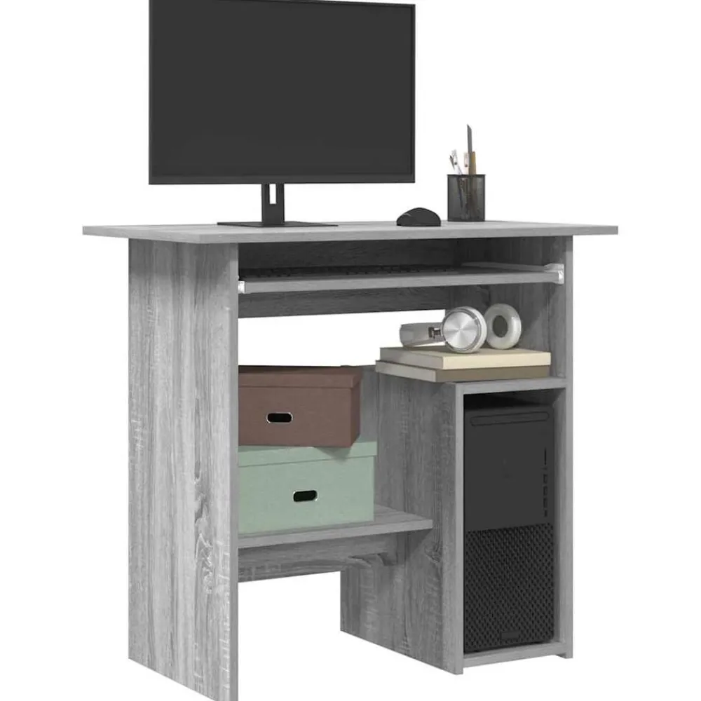 Meubles De Bureau-vidaXL Bureau 80x45x74 cm Bois d'ingénierie Sonoma gris