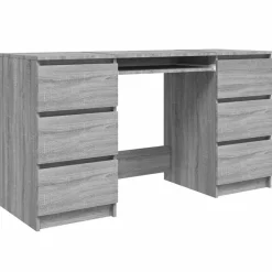 Meubles De Bureau-vidaXL Bureau 140x50x77 cm Bois d'ingénierie Sonoma gris