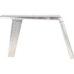 vidaXL Bureau style avion Argenté 112x50x76 cm Métal