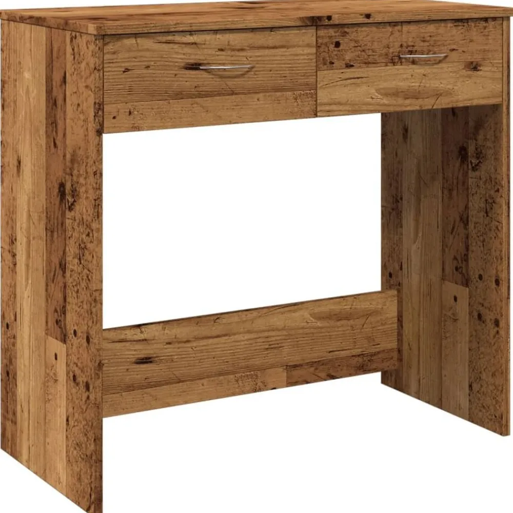 Meubles De Bureau-vidaXL Bureau style 80x40x75 cm bois d'ingénierie Vieux bois
