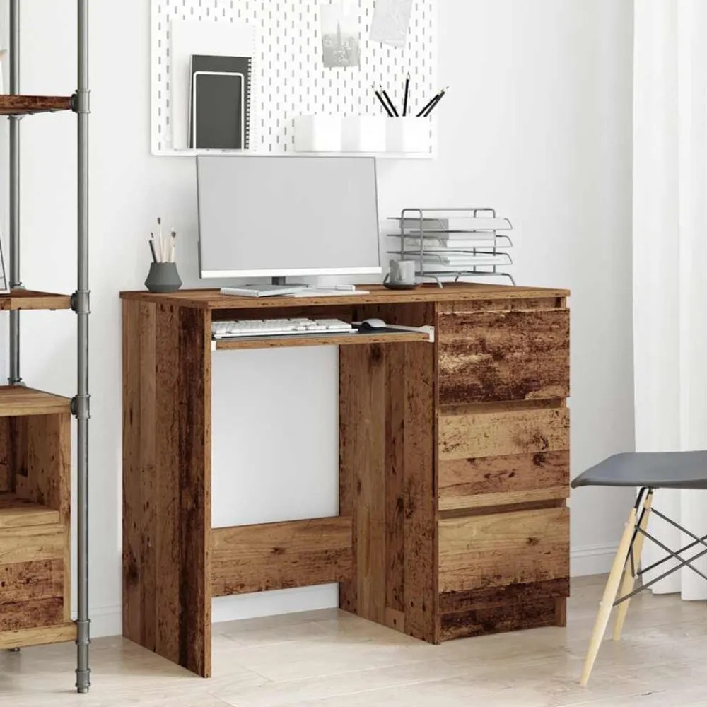 Meubles De Bureau-vidaXL Bureau 90x45x76 cm bois d'ingénierie Vieux bois