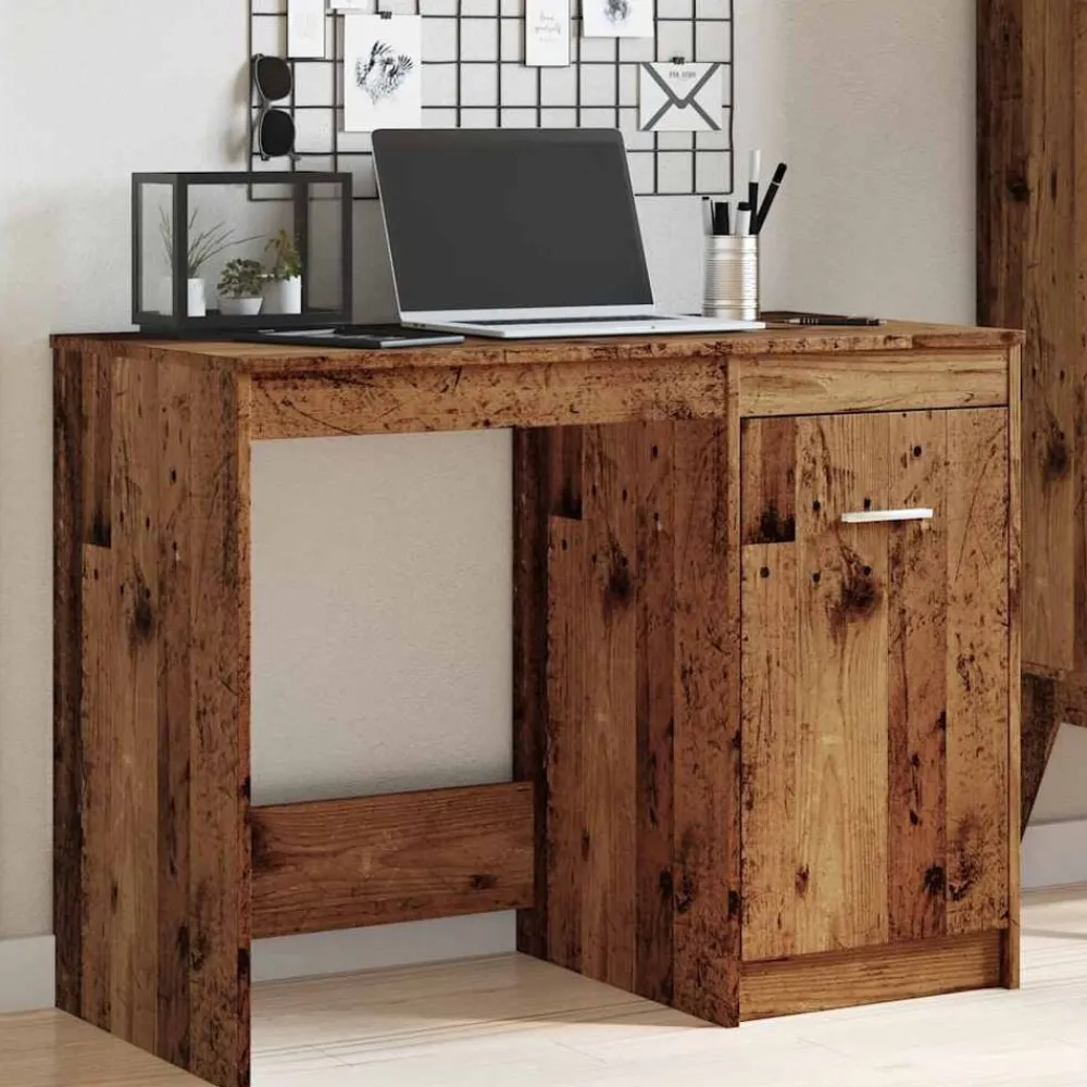 Meubles De Bureau-vidaXL Bureau 100x50x76 cm bois d'ingénierie Vieux bois