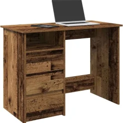 vidaXL Bureau 102x50x75 cm bois d'ingénierie
