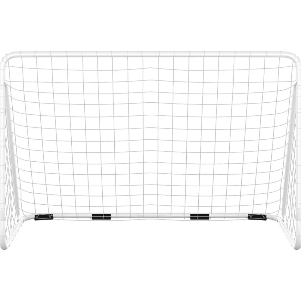 Divers Sports-vidaXL But de football avec filet Blanc 180x90x120 cm Acier