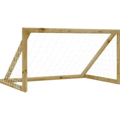 vidaXL But de football avec filet 160x80x100 cm Bois de pin imprégné