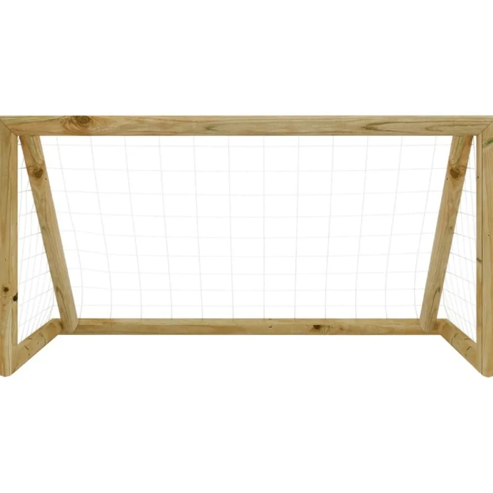vidaXL But de football avec filet 160x80x100 cm Bois de pin imprégné