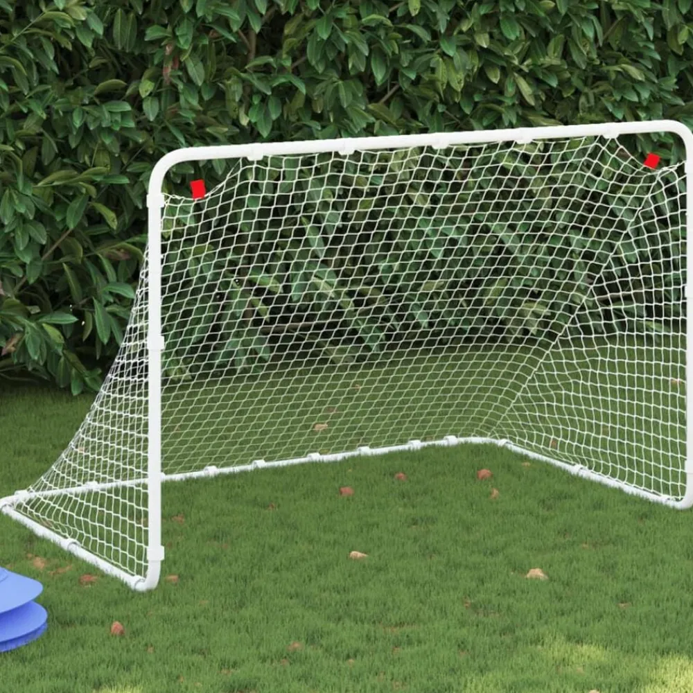vidaXL But de football Blanc 122x81x81 cm Acier