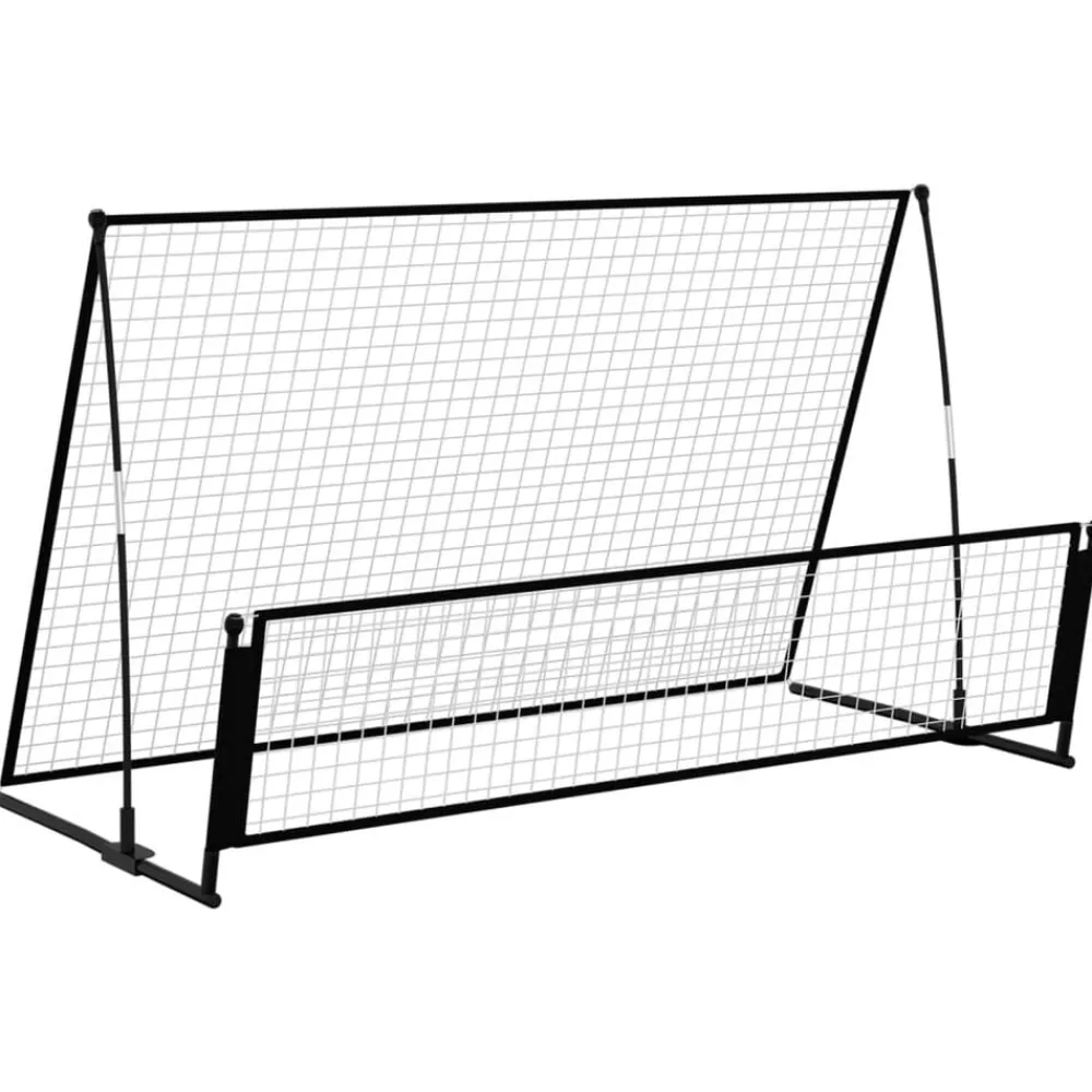 vidaXL But de football de rebondissement 2 en 1 202x104x120 cm Acier