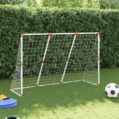 Divers Sports-vidaXL But de football pour enfants avec ballons 2 en 1 blanc