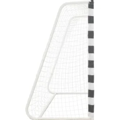 vidaXL But de football 300x160x90 cm Métal Noir et blanc