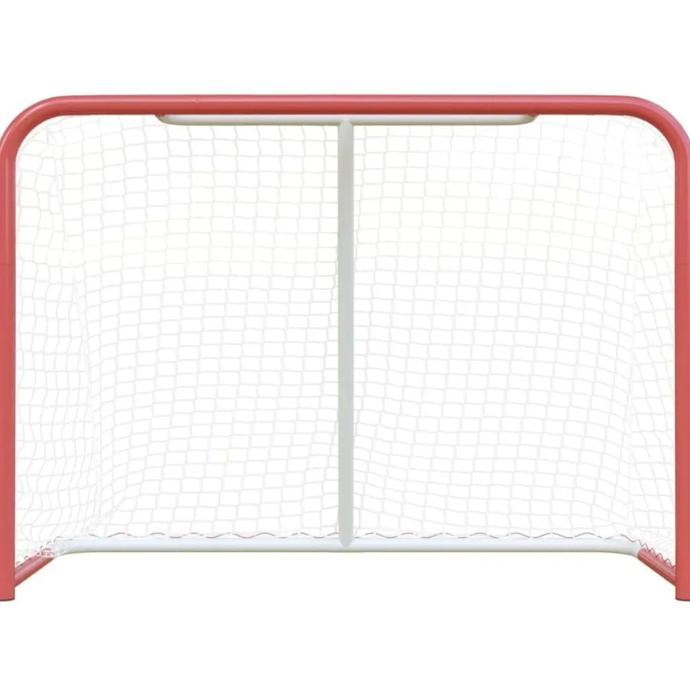 Divers Sports-vidaXL But de hockey avec filet rouge et blanc 153x60x118 cm